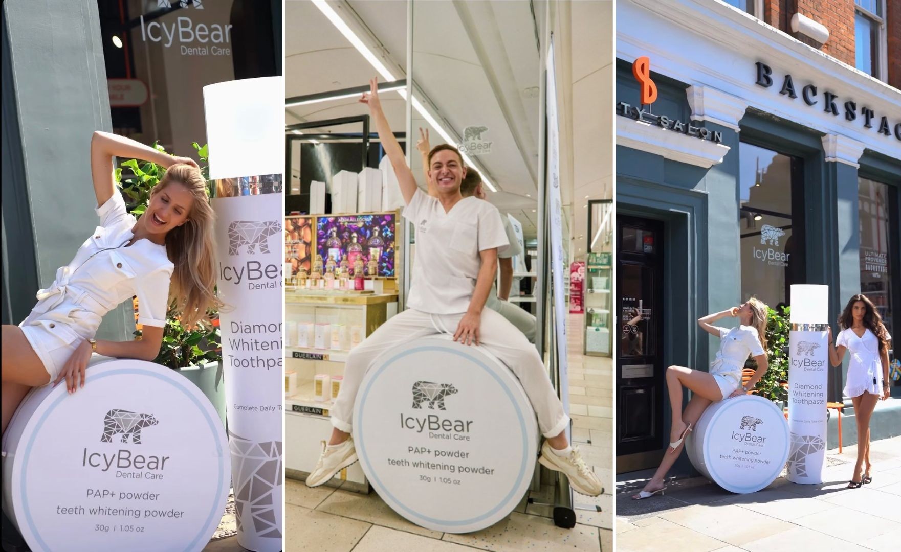 IcyBear Dental PAP+ Whitening Powder and Teeth Whitening Toothpaste giant product giant product factice by Three Point