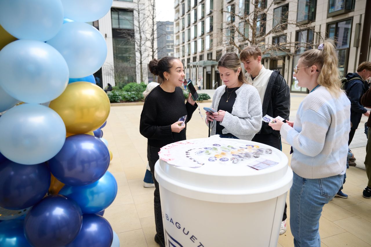 Paris Baguette new London store opening giant branded coffee cup by Three Point