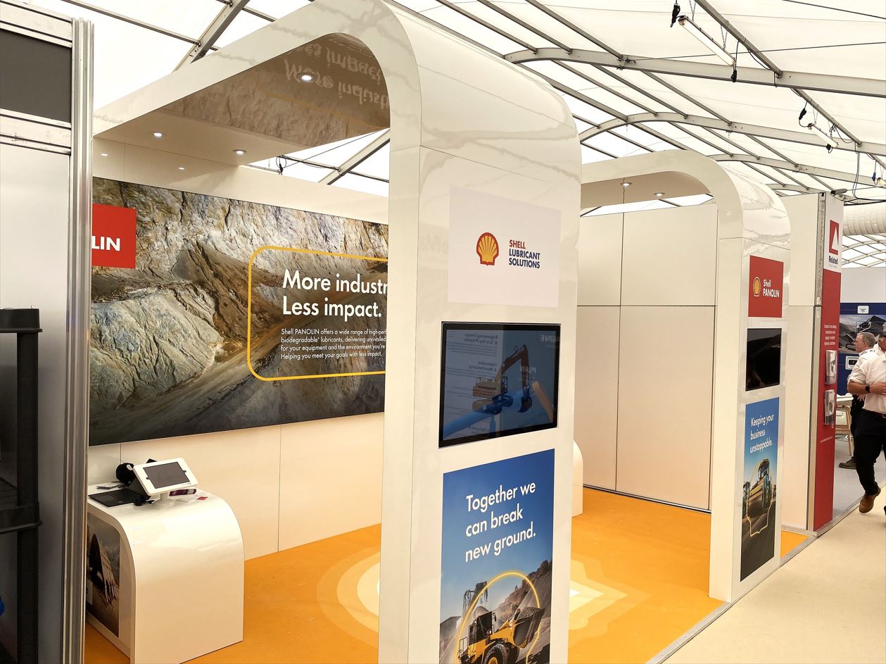 Zircom Shell Panolin exhibition stand by Three Point