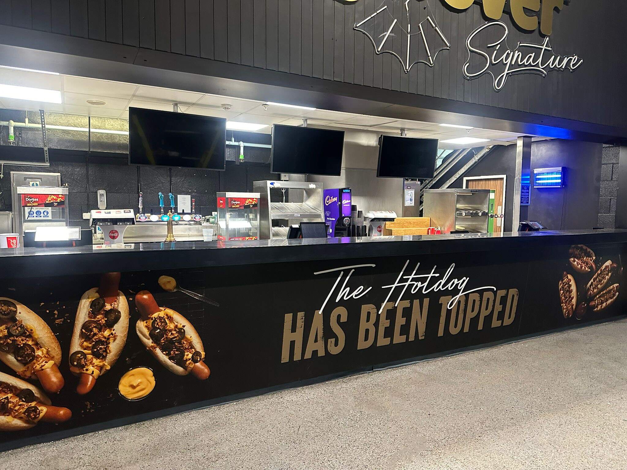 Rollover Nottingham Motorpoint Arena point of sale executed by Three Point Design