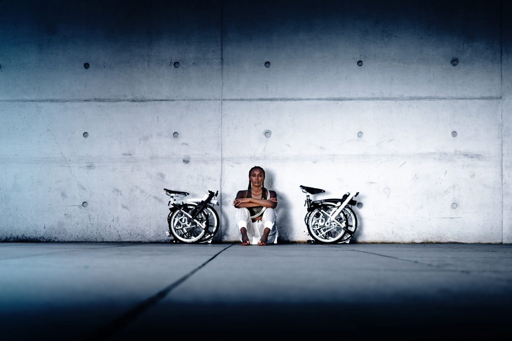Brompton Bikes campaign photoshoot image. Read the case study by Three Point on Brompton Bikes' collaboration with Halfords