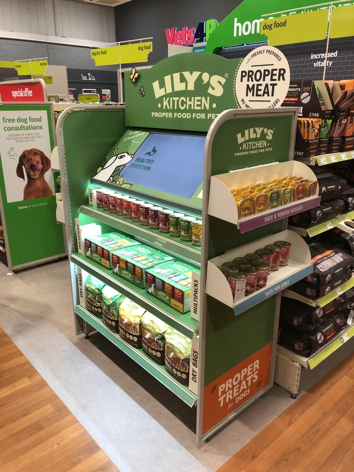 Lily's Kitchen Pets at Home Gondola End Unit by Three Point