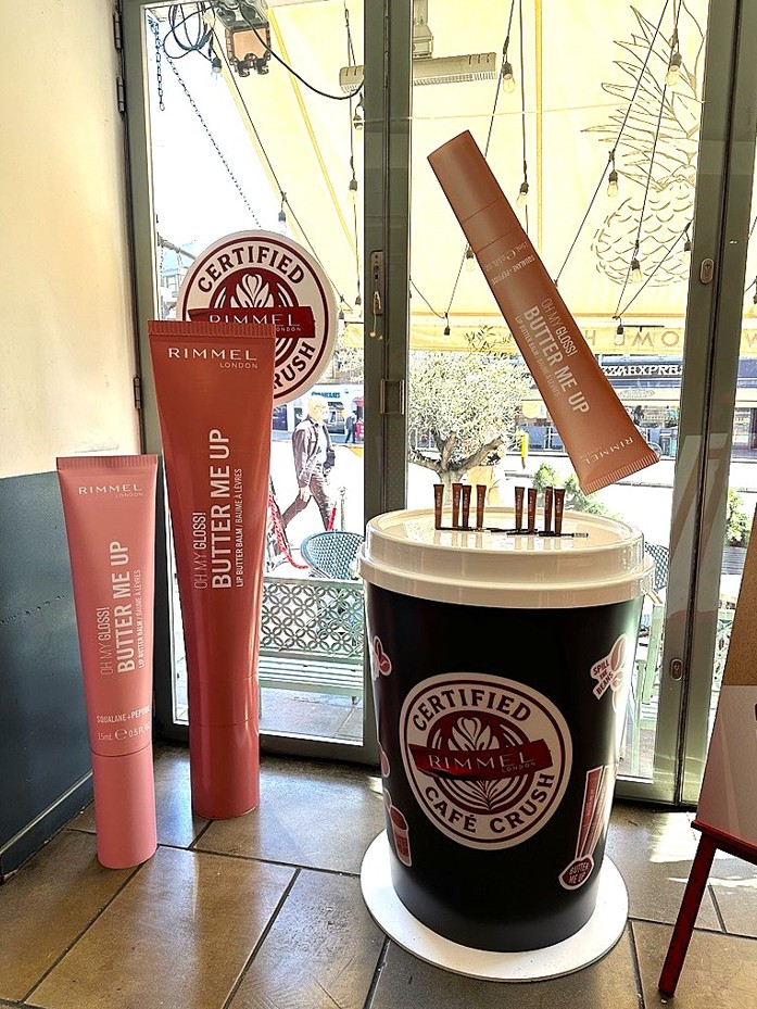 Coty Rimmel Giant coffee cup London pop up event by Three Point