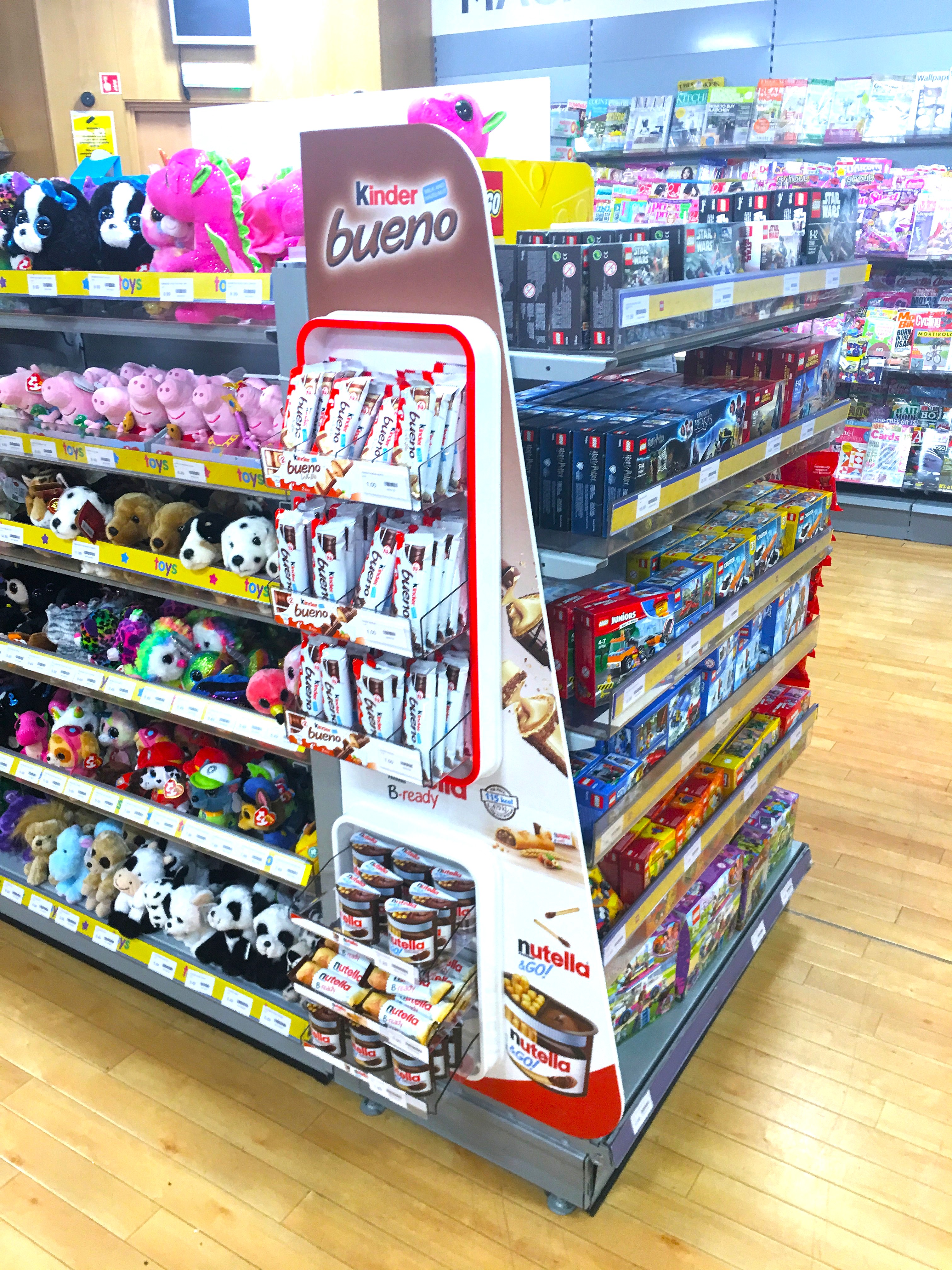 Ferrero Tic Tac side cheek panels in Roadchef service stations UK designed and made by Three Point