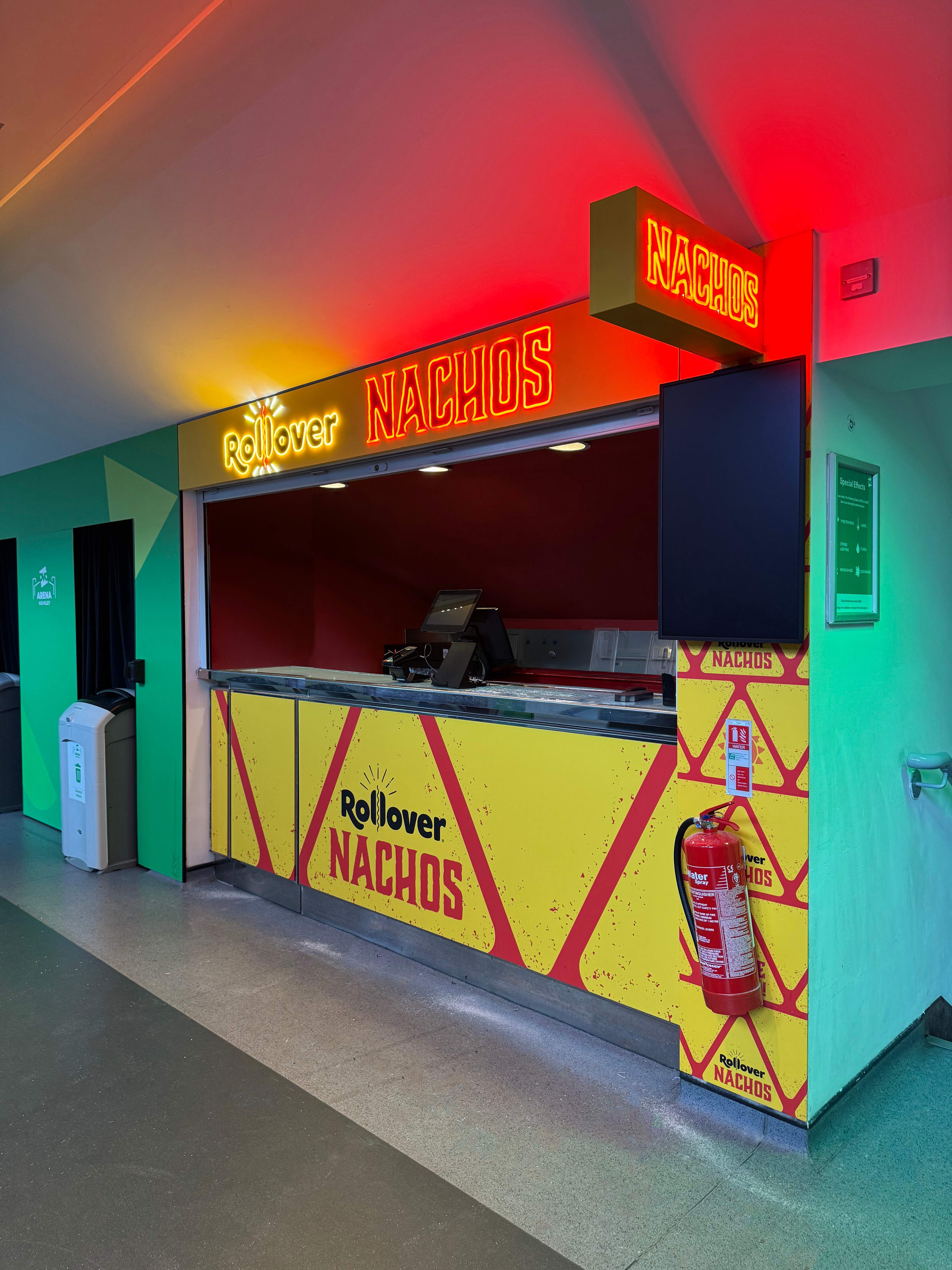 Rollover Wembley Neon Signs fit out by Three Point