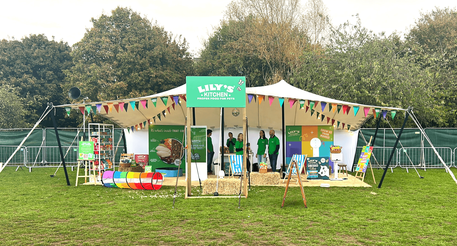 Lilys Kitchen Amazon Pet Fest London 2025 designed made and installed by Three Point