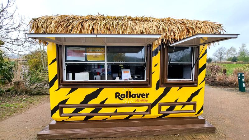Rollover cafe unit at Woburn Safari Park - designed and installed by Three Point
