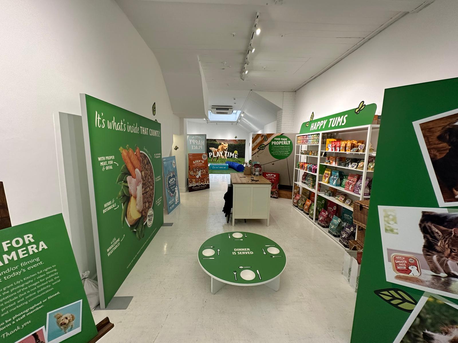 Lily's Kitchen Happy Place Pop Up Shop by Three Point Design