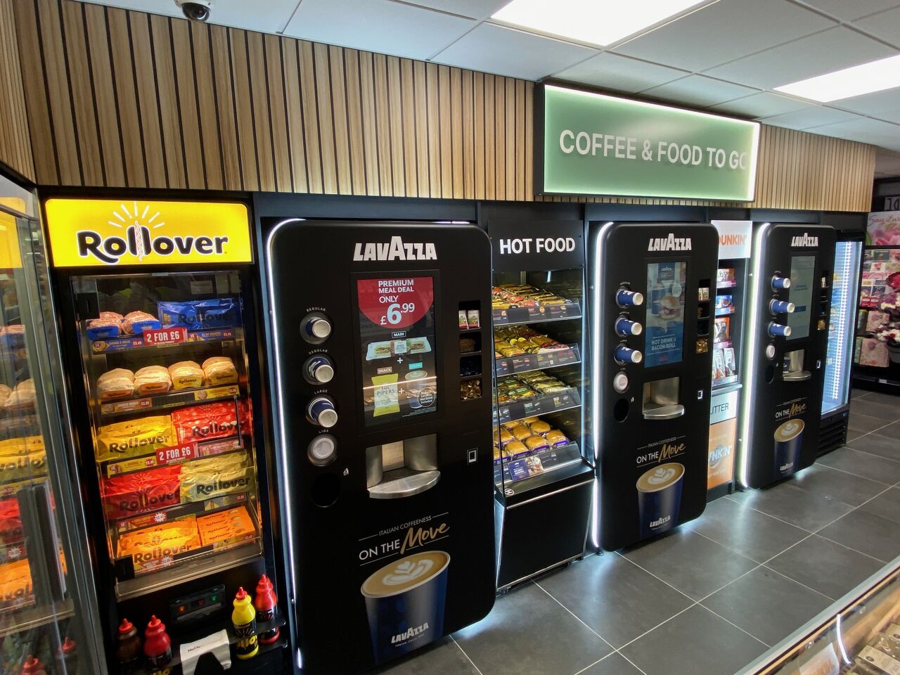 Rollover 3D Illuminated header unit by Three Point Design with Motor Fuel Group Lonodn Gatwick Airport