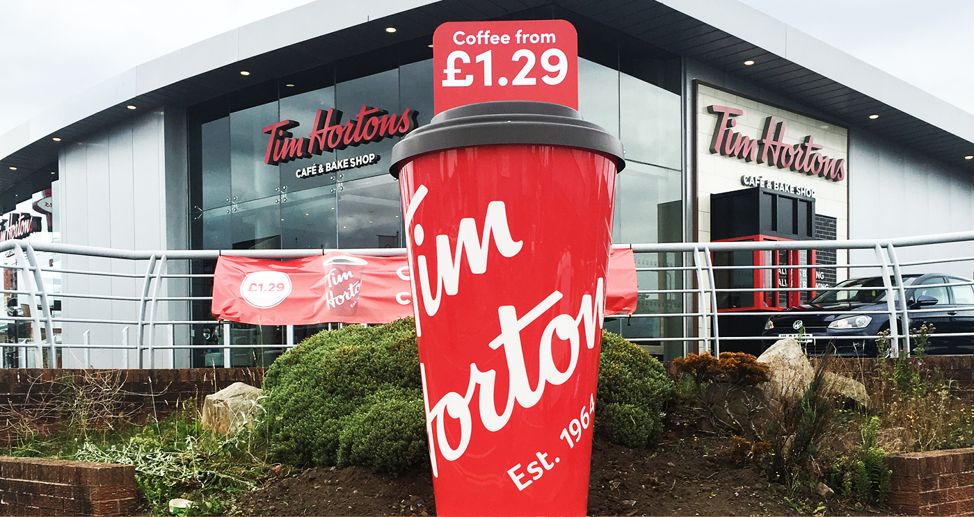 Tim Horton's Giant coffee cup activation