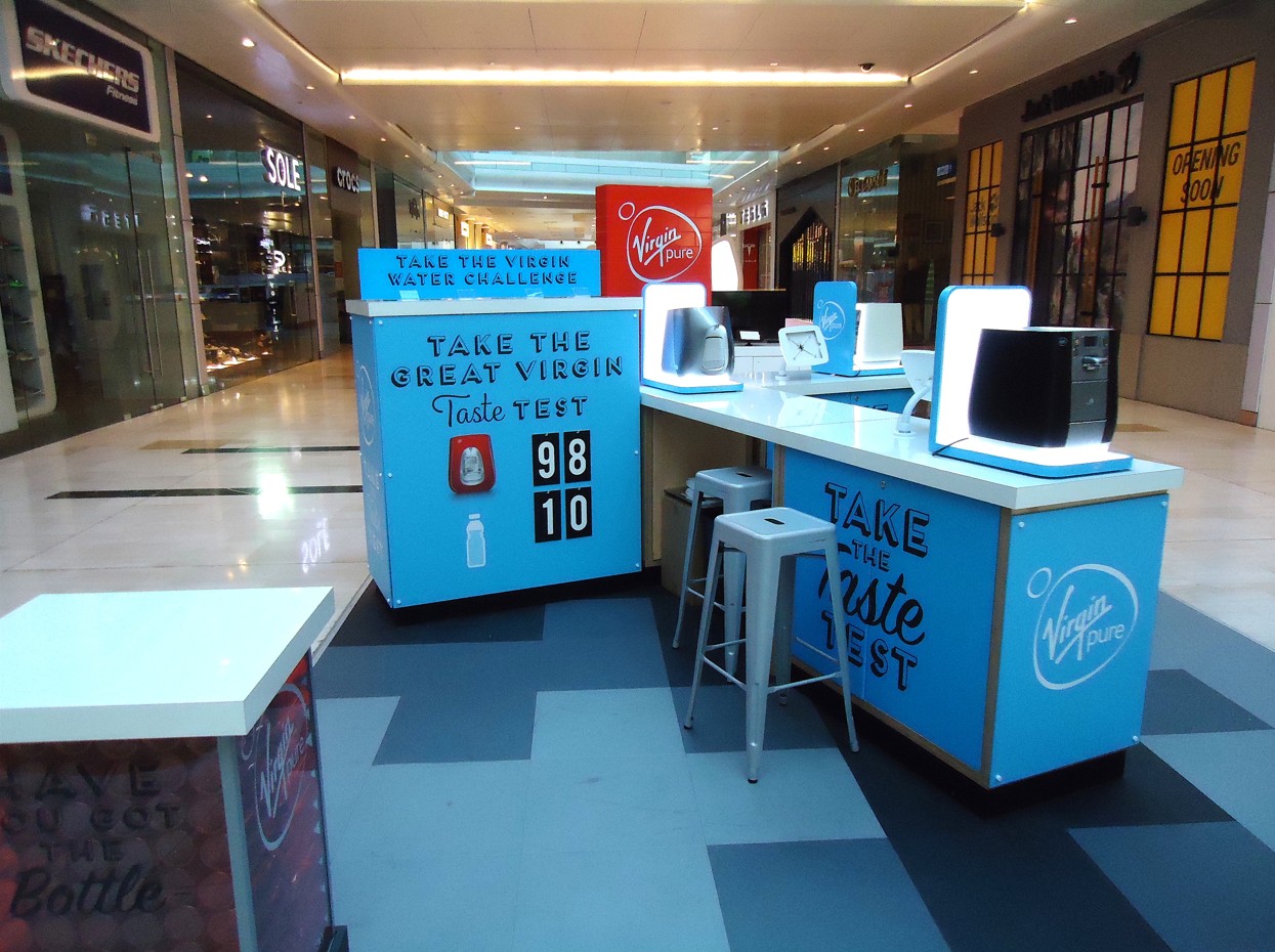 Virgin Pure "Water Challenge" Retail Pop-Up by Three Point Design