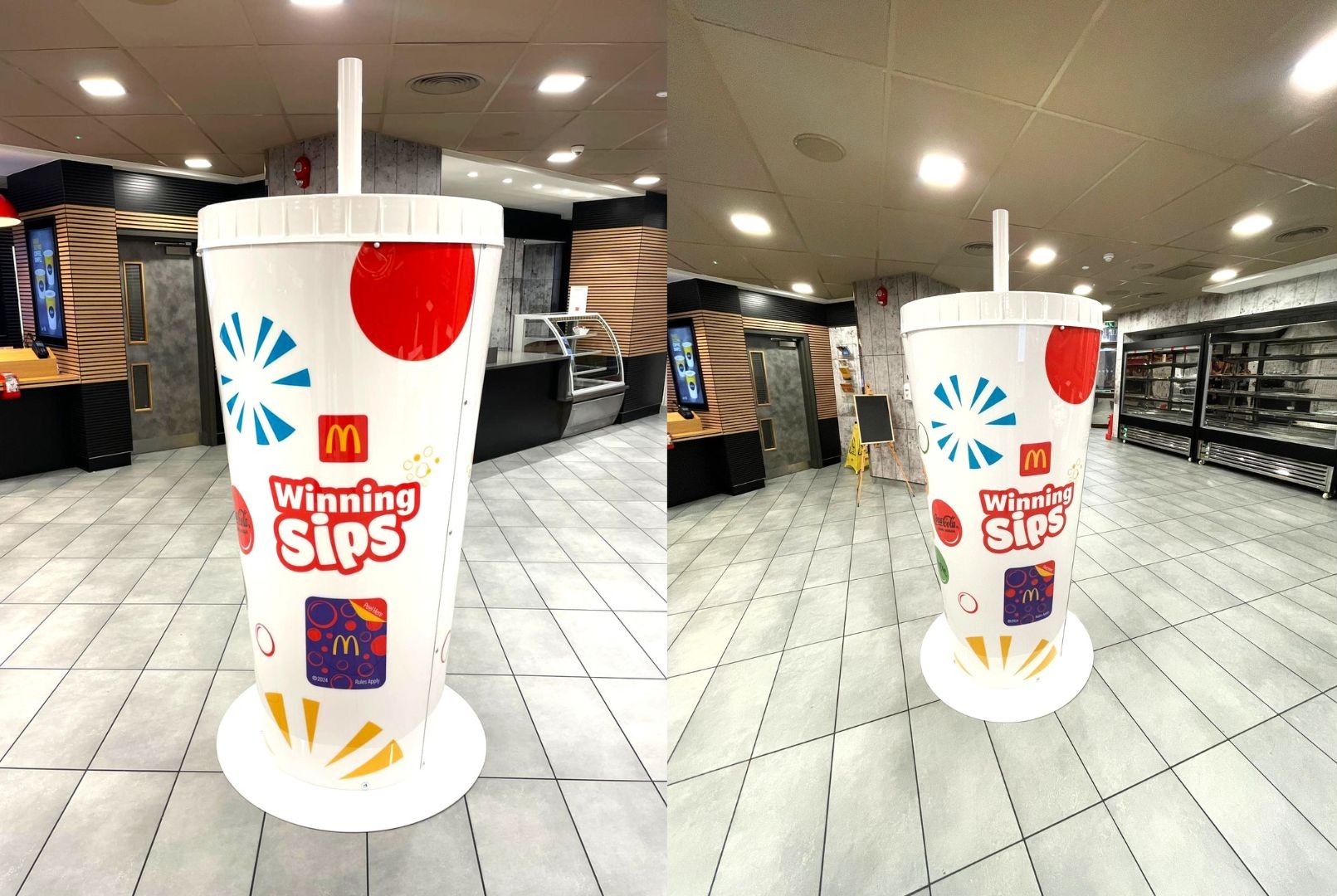 Winning Sips Giant Factice McDonalds by Three Point Design