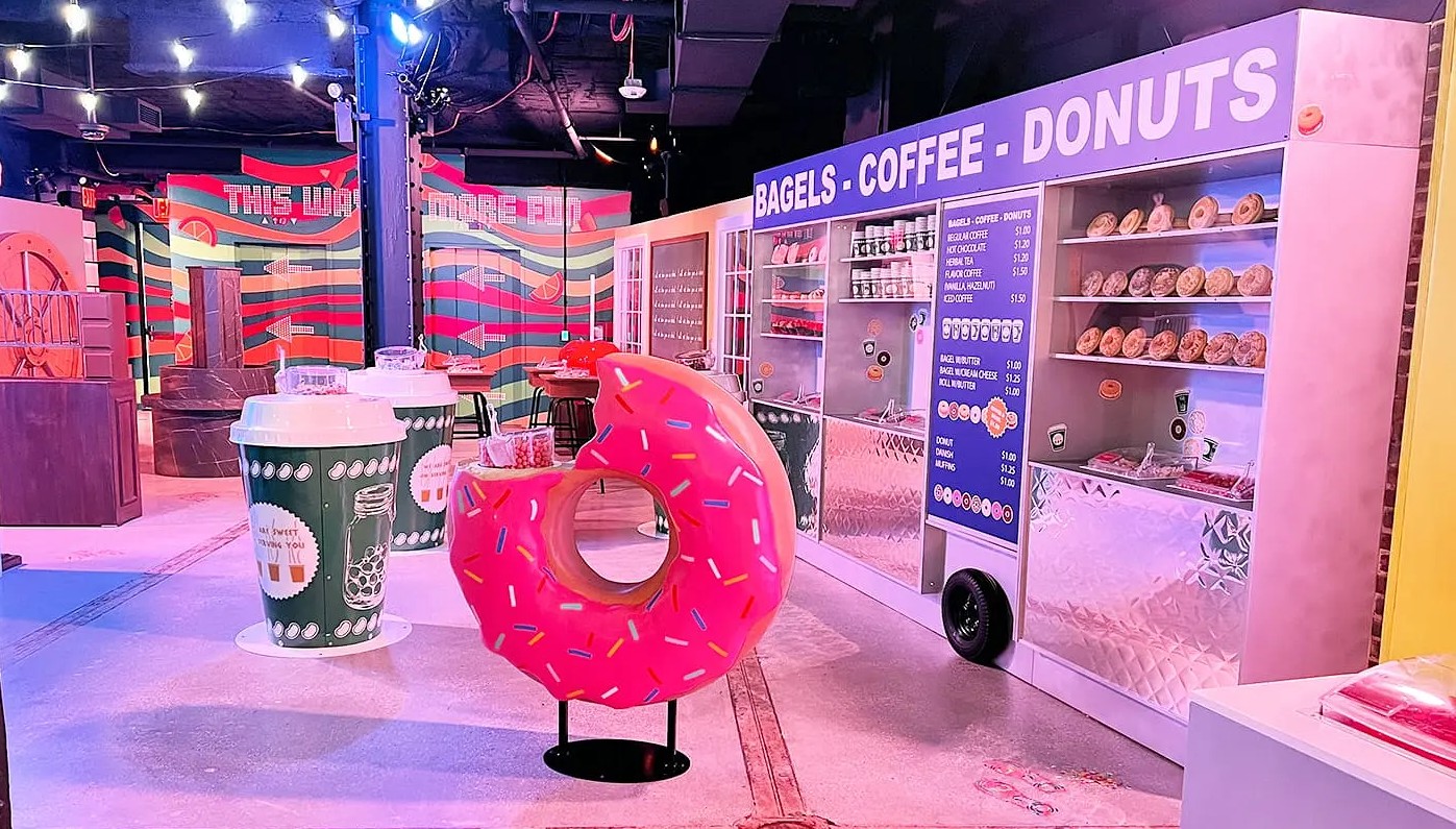 iCandy NYC Experience Times Square event 2026 giant coffee cup by Three Point Design